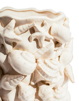 Sand-White Sea Shell Large Ceramic Vase - NCP20