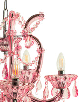 Rose Pink 5 Branch Murano Chandelier - CH305
