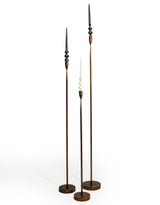 Antique Copper Small Floor Standing Candle Holder - HKL92