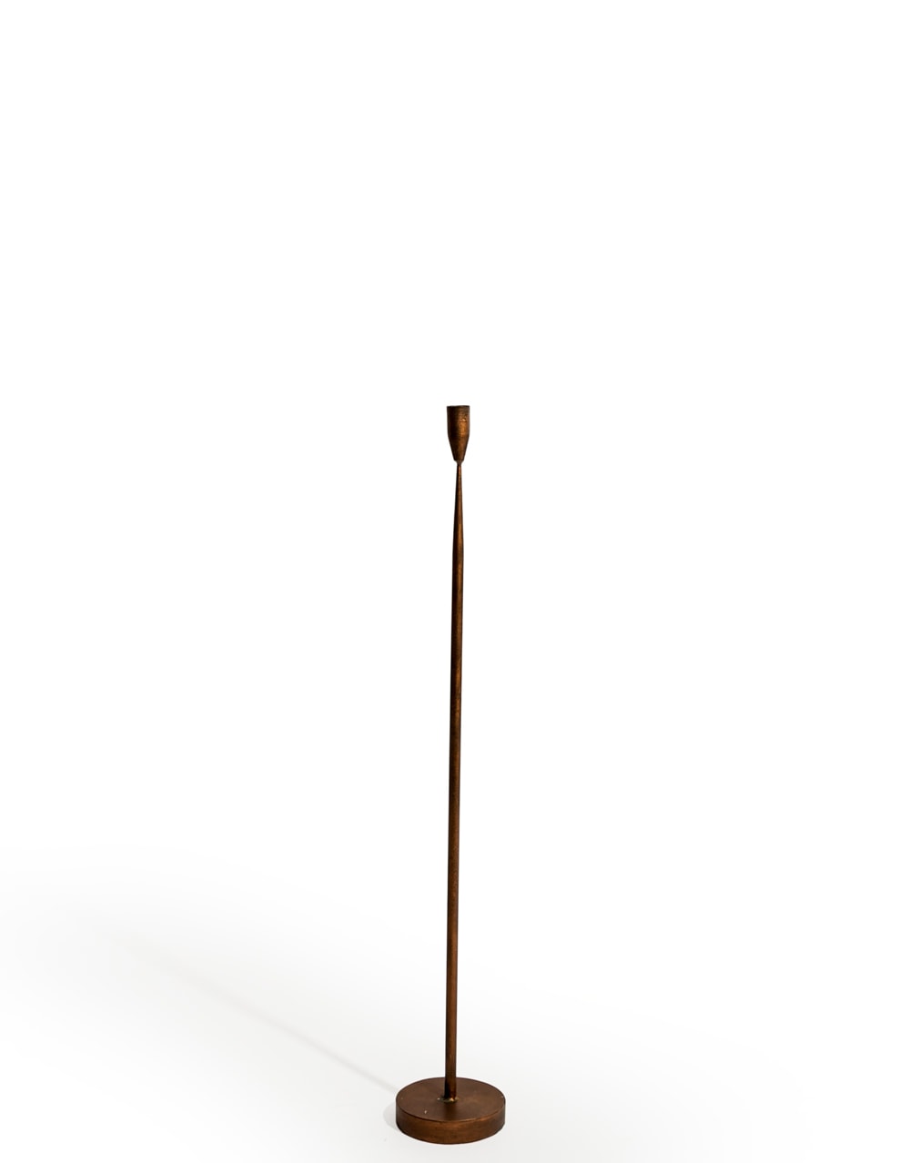 Antique Copper Small Floor Standing Candle Holder - HKL92