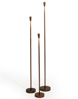 Antique Copper Small Floor Standing Candle Holder - HKL92