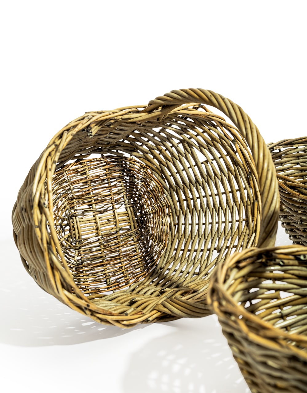 Set of 3 Rustic Woven "Picker" Baskets - PWB11