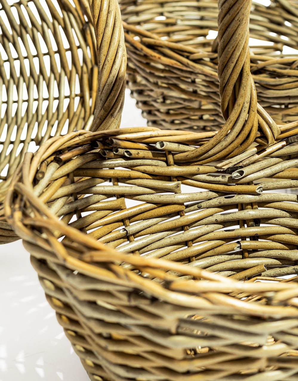 Set of 3 Rustic Woven "Picker" Baskets - PWB11