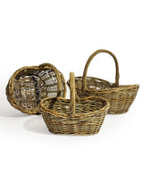 Set of 3 Rustic Woven "Picker" Baskets - PWB11