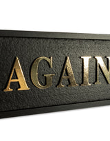 Black & Gold "Woke Up Gay Again" Wall Sign - RS108