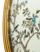 Large Oval Gold-Framed Botanical Glass Wall Mirror - MFM10