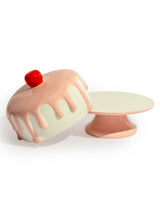 Pink & White Ceramic Iced Cake Stand - SM106