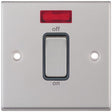 Selectric 7M-Pro Satin Chrome 1 Gang 45A DP Switch with Neon and Grey Insert