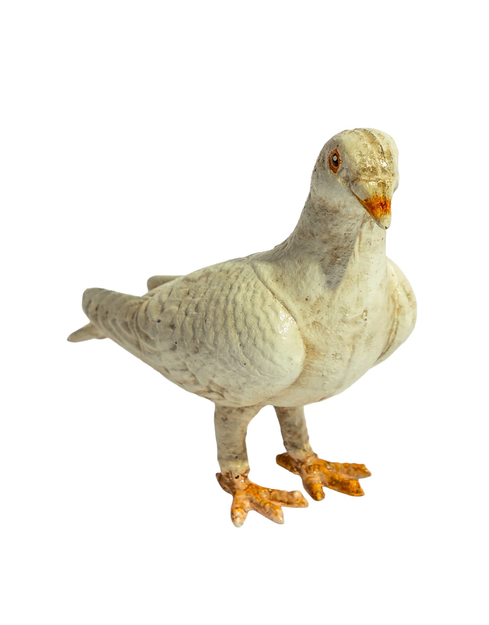 Cast Iron Standing White Dove Figure - STM89