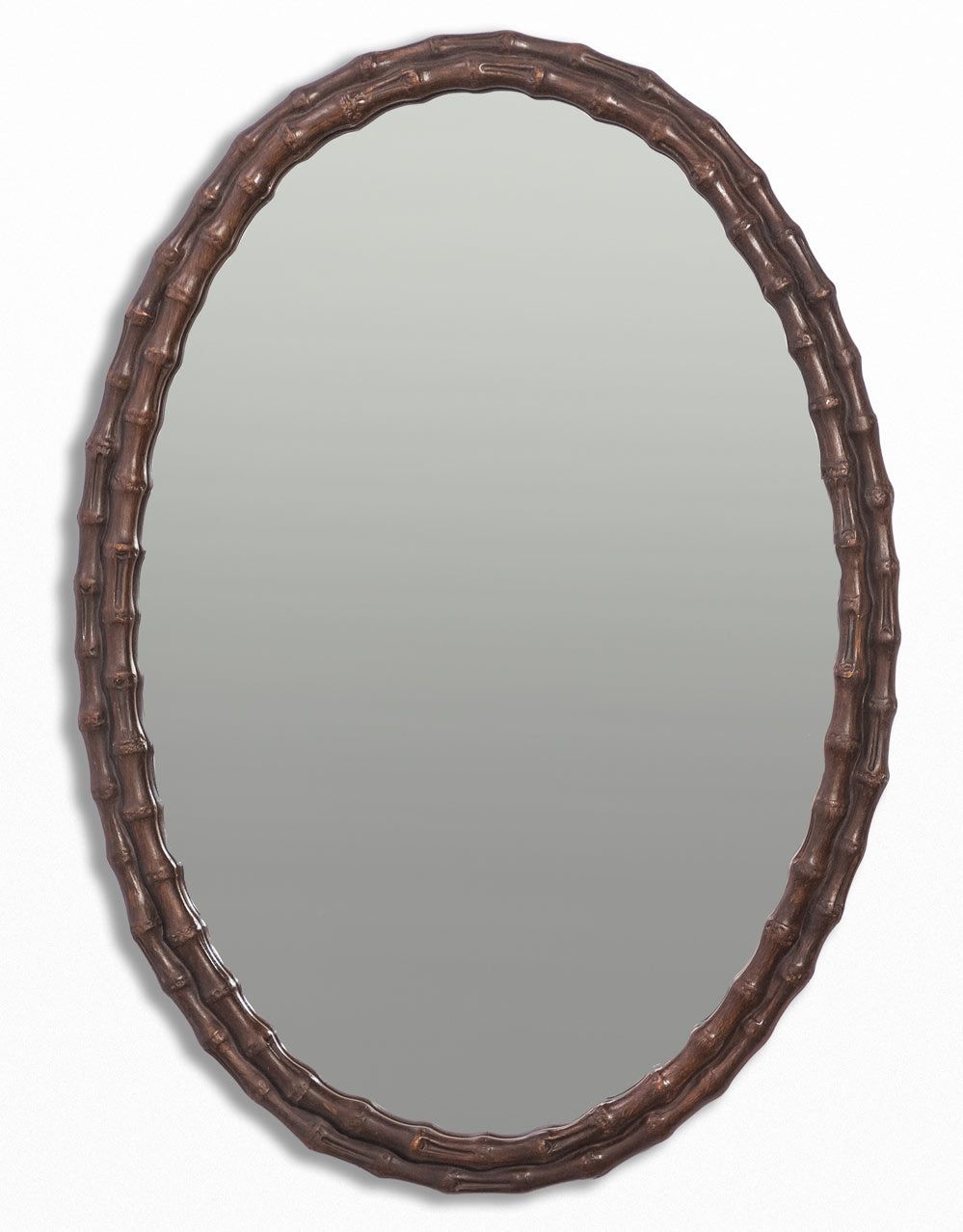 Natural 'Bamboo Cane' Oval Wall Mirror - MK207