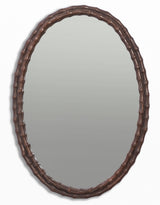Natural 'Bamboo Cane' Oval Wall Mirror - MK207