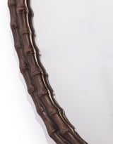Natural 'Bamboo Cane' Oval Wall Mirror - MK207