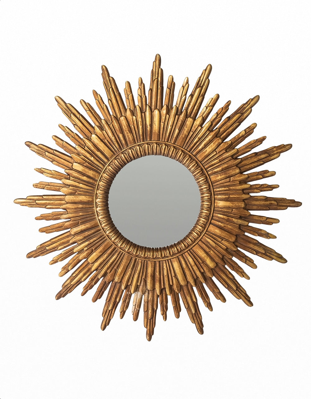 Large Antique Gold Sun Mirror - MK202