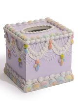 Decorative Piped Iced Cake Tissue Box Holder - CRT138
