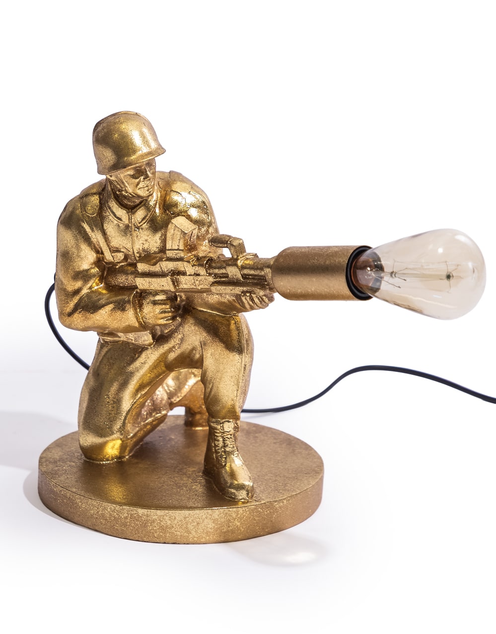 Antique Gold Toy Soldier Table Lamp - CRT149