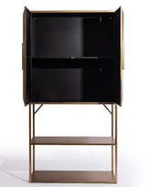 Industrial Gold "Fitzgerald" Extra-Tall Cabinet with Shelves - GMF13