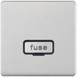 Selectric 5M-Plus Satin Chrome 13A Fused Connection Unit with Black Insert