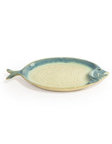 Blue & White Ceramic Round Fish Dish - TL155