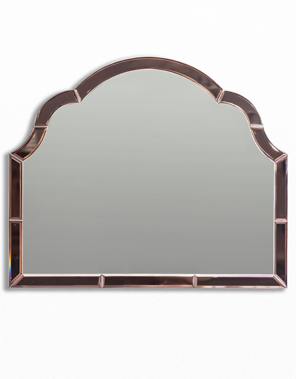 Overmantle Pink "Venus" Glass-Framed Wall Mirror - CGM11