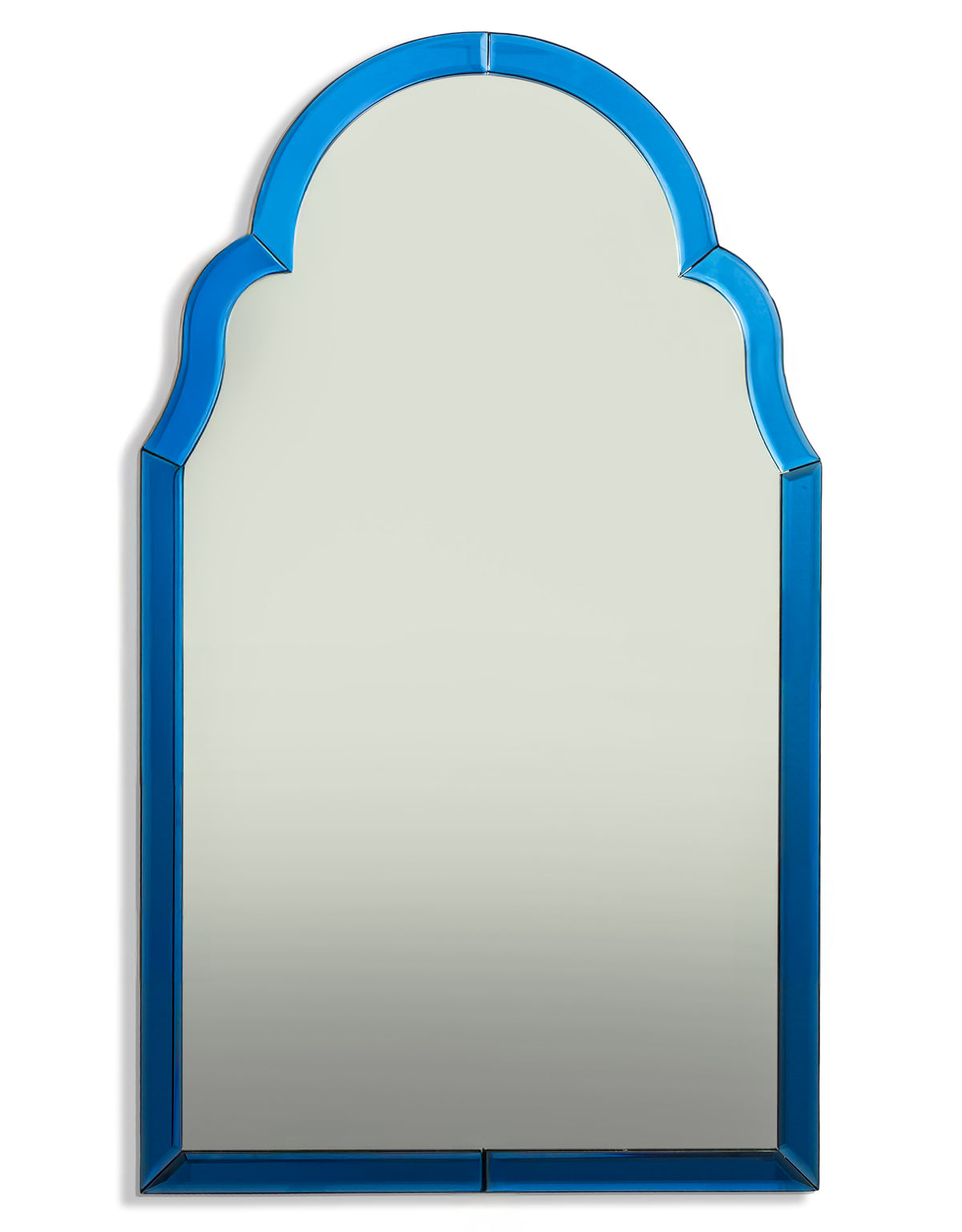 Portrait Blue "Venus" Glass-Framed Wall Mirror - CGM13
