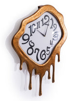 Gold "Dali" Drip Aluminium Wall Clock - DRP29