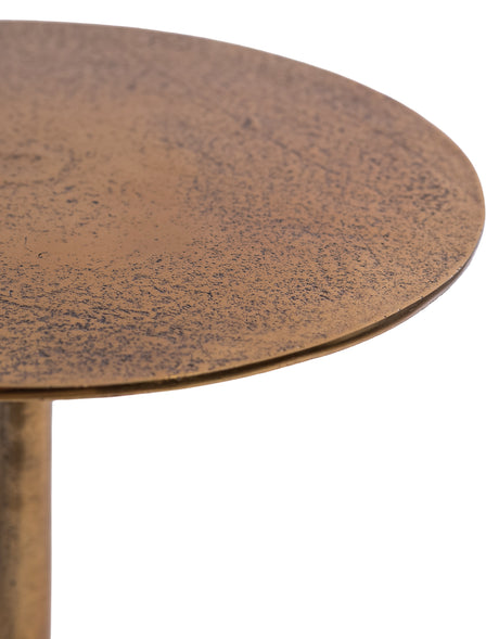 Aluminium Antique Gold Side Table - AL182