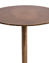 Aluminium Antique Gold Side Table - AL182