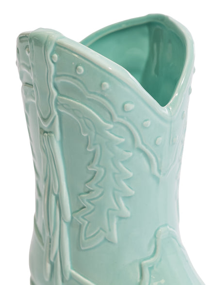 Bright Blue "Swiftie" Cowboy Boot Ceramic Vase - FPC57