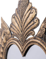 Large Antique Gold Winged "Sacred Heart" Wall Mirror - JHC17