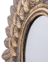 Large Antique Gold Winged "Sacred Heart" Wall Mirror - JHC17