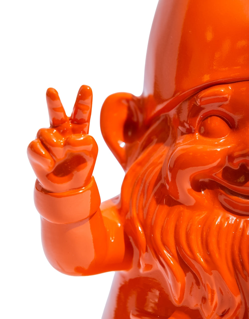 Medium Bright Orange "Peace" Gnome Figure - FL142