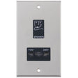 Selectric 7M-Pro Satin Chrome 115/230V Dual Voltage Shaver Socket with Black Insert