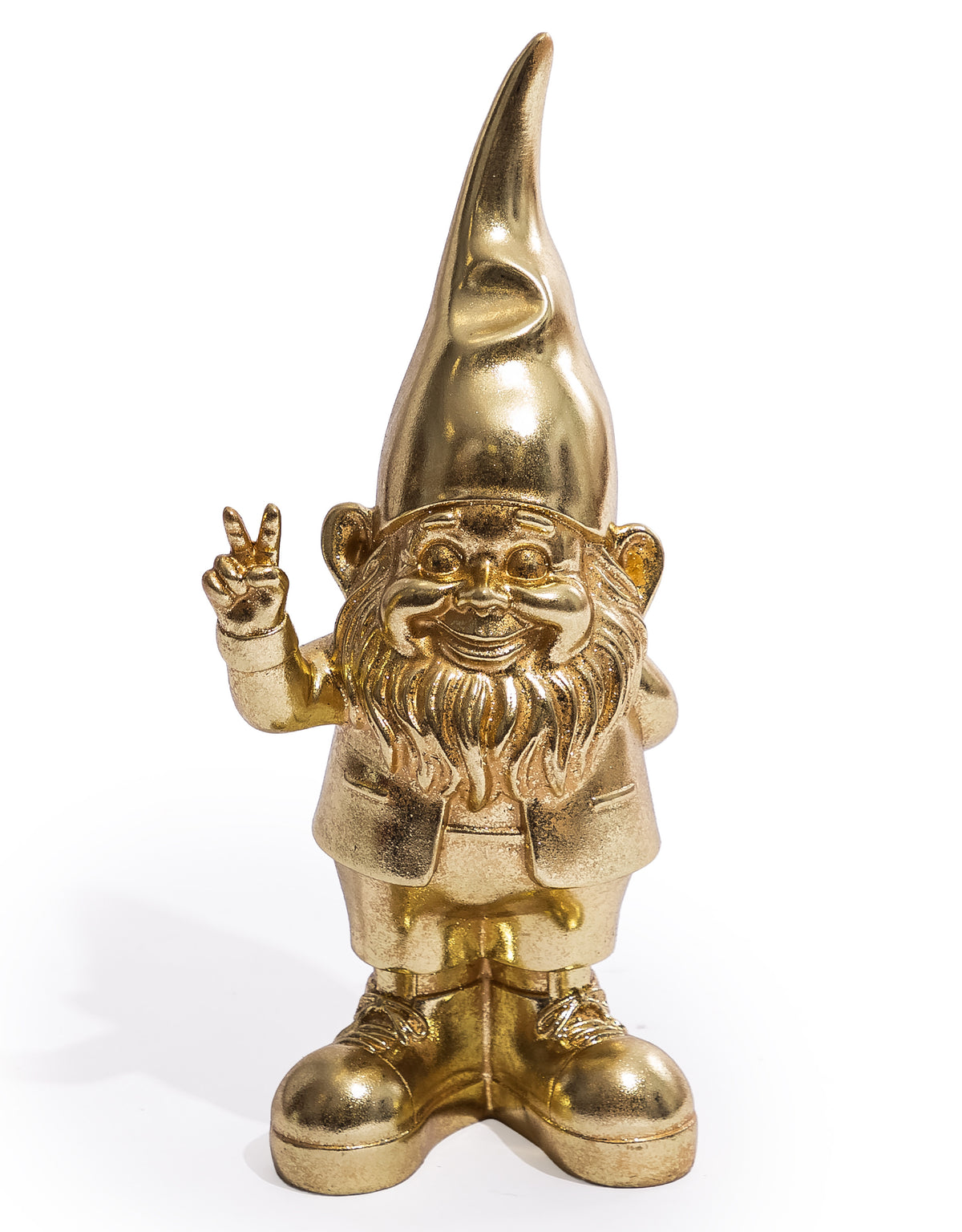 Medium Gold "Peace" Gnome Figure - FL147