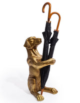 Antique Gold "Helpful Hound" Umbrella Stand - TPR114
