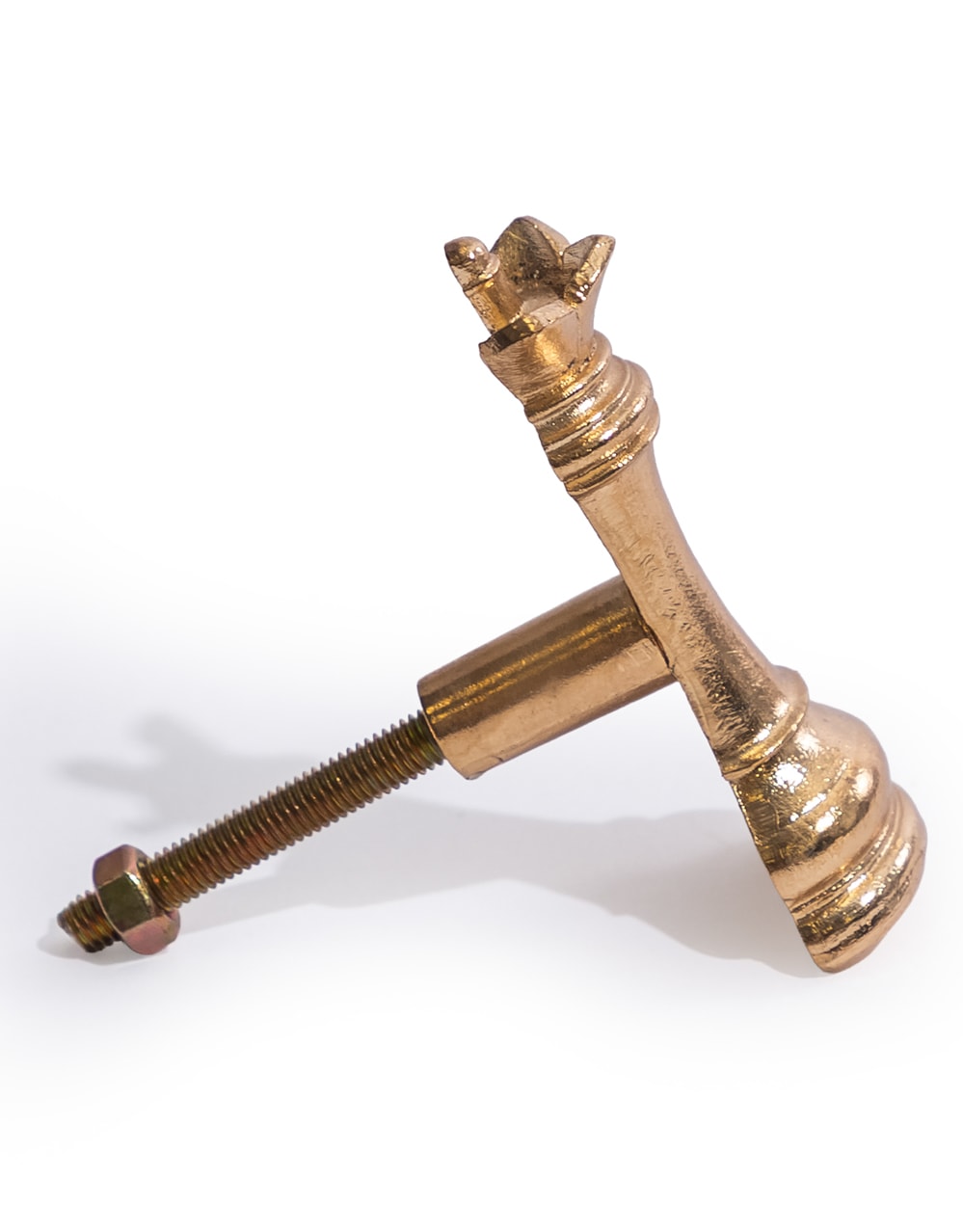 Gold Queen Chess Piece Drawer Knob - ET371