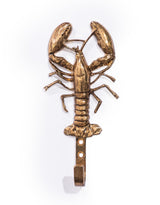 Large Gold Lobster Coat Hook - ET374