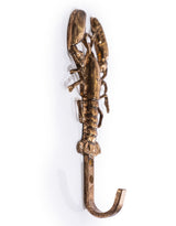 Large Gold Lobster Coat Hook - ET374