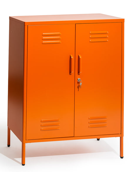 Medium Steel Metal Locker in Burnt Orange - LLK17