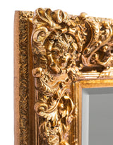 Large Gold Ornate Carved Mirror - M423