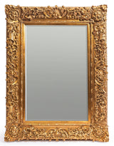 Large Gold Ornate Carved Mirror - M423