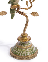 Antiqued Ornate Branch Green/Gold Parrot Candle Holder - RM82