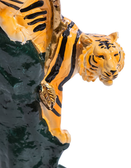 Antiqued Ornate Tiger Candle Holder - RM85