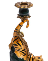 Antiqued Ornate Tiger Candle Holder - RM85