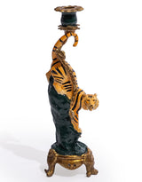 Antiqued Ornate Tiger Candle Holder - RM85