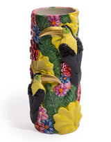 Vibrant Coloured Floral Toucan Bird Vase - RM86