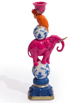 Elephant & Cockatoo Ornate Circus Stack Candle Holder - RM87