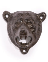 Cast Iron Bear Head Wall Mounted Bottle Opener - STM104