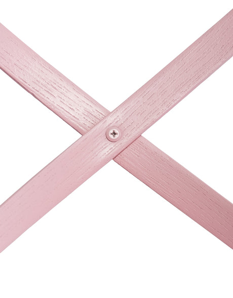 Pastel Pink Reclaimed Elm Cross-Back Dining Chair - BWC13