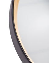 Medium Round Black & Gold Deep-Framed Belgravia Wall Mirror - M432