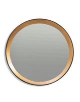 Medium Round Black & Gold Deep-Framed Belgravia Wall Mirror - M432